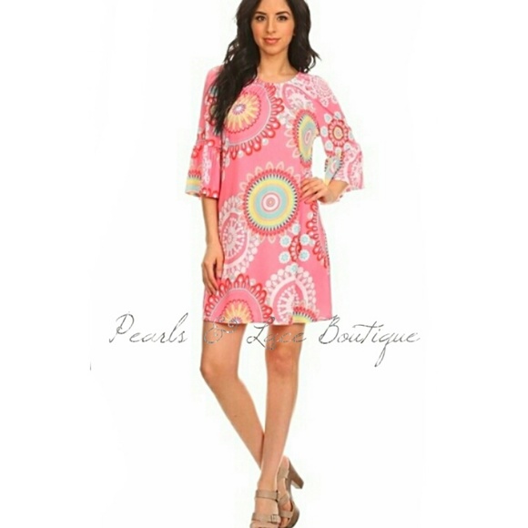 Host Pick 🎉 Pink Floral Dress/Tunic - Picture 2 of 6
